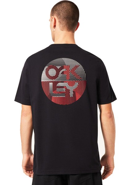 Siyah Erkek Bisiklet Yaka Normal Kalıp Baskılı T-Shirt FOA405486_FINGERPRINT B1B Tee