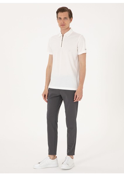 Ekru Erkek Slim Fit Polo T-Shirt Feel fırsatları