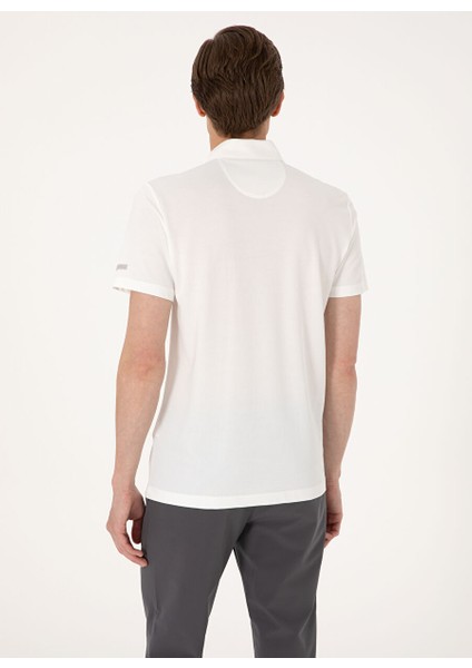 Ekru Erkek Slim Fit Polo T-Shirt Feel indirimleri
