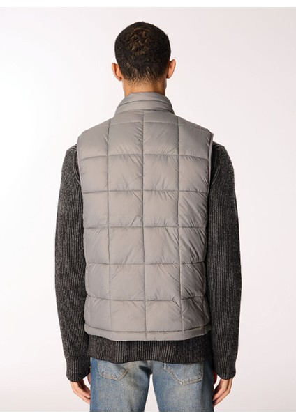 Gri Erkek Yelek Nylon Lıghtweıght Quılted Vest