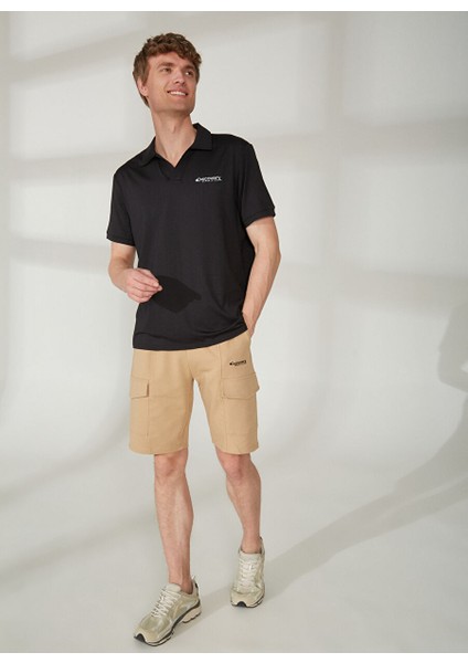Polo Yaka Düz Siyah Erkek T-Shirt Newpolo fiyatları
