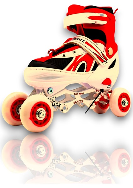 Çocuk Pateni Alıştırma Pateni 2+2 , 2+1 Ayarlanabilir Teker ve Numaralı Başlangıç Pateni (30-33) indirimleri