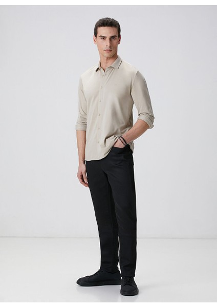 Bej Erkek Slim Fit Gömlek 1094125