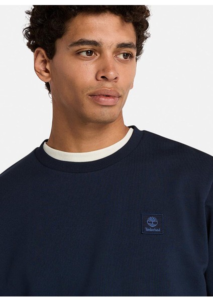 Tımberland Lacivert Woven Badge (Lb) Crew Neck Erkek Sweatshirts TB0A2NDN4331