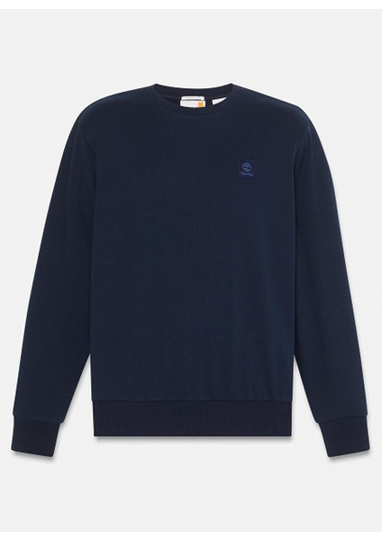 Tımberland Lacivert Woven Badge (Lb) Crew Neck Erkek Sweatshirts TB0A2NDN4331