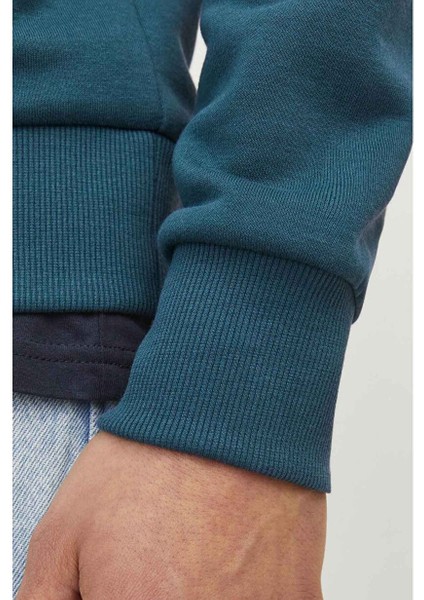 Lacivert Erkek Kapüşon Yaka Standart Sweatshirt Jjtıley Sweat Hood Ln fırsatları