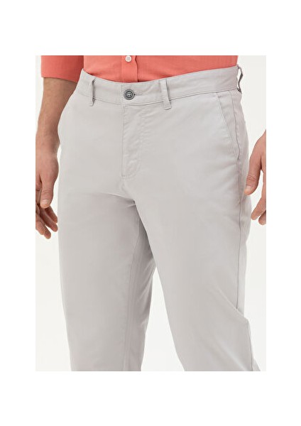 Normal Bel Normal Paça Regular Fit Açık Gri Erkek Pantolon Rıver