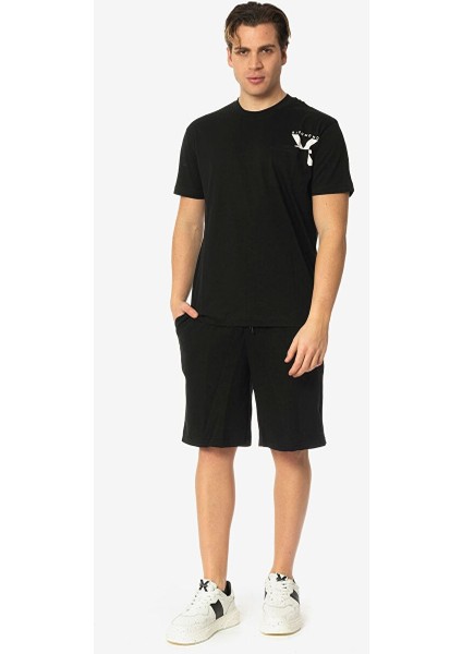 Bisiklet Yaka Siyah Erkek T-Shirt UMP24048TS fiyatları