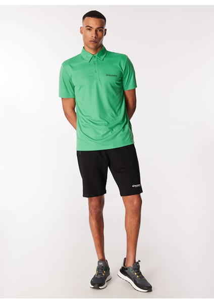 Yeşil Erkek Basic Uv Apreli Polo T-Shirt D4SM-TST3247