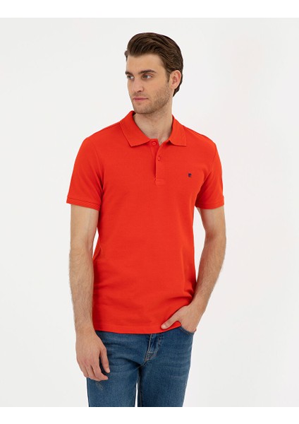 Kırmızı Slim Fit Basic Tişört