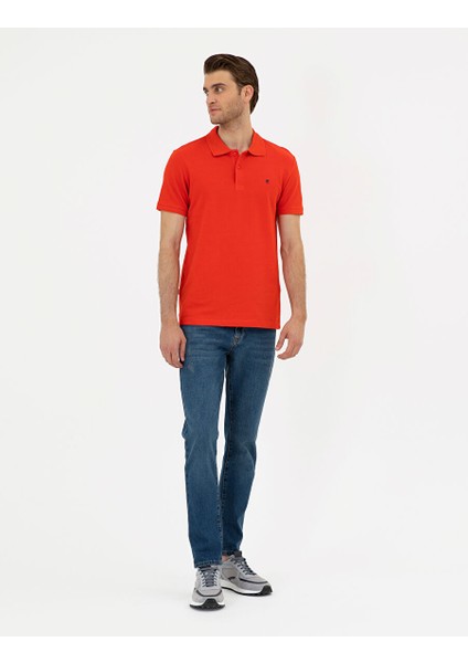 Kırmızı Slim Fit Basic Tişört