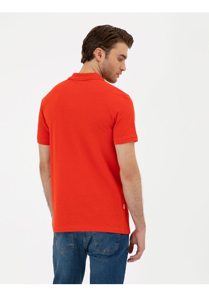 Kırmızı Slim Fit Basic Tişört