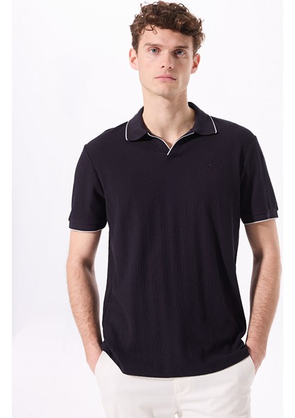 Lacivert Erkek Polo Yaka Regular Fit Polo T-Shirt cm Serıus modelleri