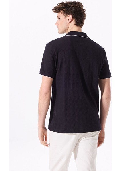 Lacivert Erkek Polo Yaka Regular Fit Polo T-Shirt cm Serıus indirimleri