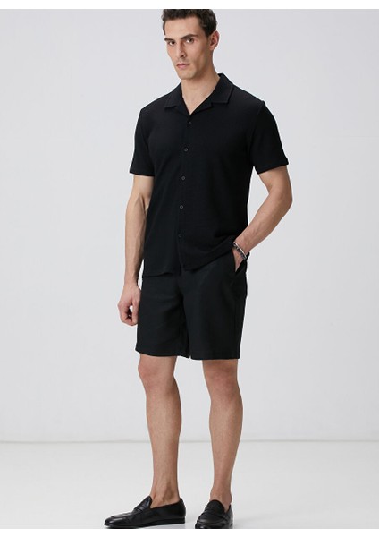 Siyah Erkek Slim Fit Şort 1094000