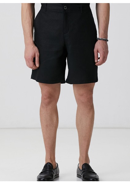 Siyah Erkek Slim Fit Şort 1094000