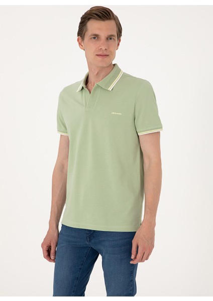 Haki Erkek Slim Fit Polo T-Shirt Bena modelleri