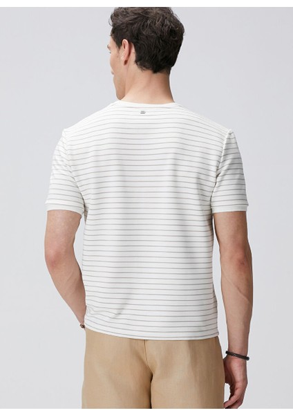 Ekru Erkek Slim Fit T-Shirt 1094078