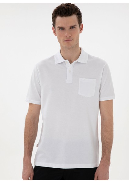 Beyaz Erkek Regular Fit Polo T-Shirt Sunny-R modelleri