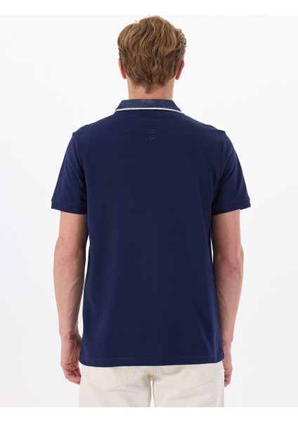 Lacivert Erkek Relaxed Baskılı Polo T-Shirt M5SM-TST1336 indirimleri