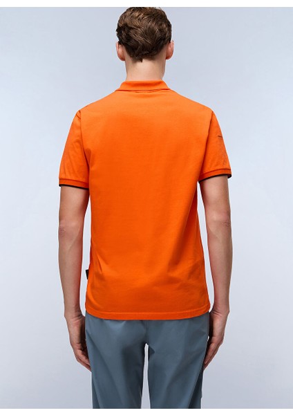 Napapıjrı Turuncu E-Badge Sum Erkek T-Shirt NP0A4IDAA001