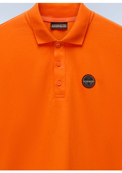 Napapıjrı Turuncu E-Badge Sum Erkek T-Shirt NP0A4IDAA001