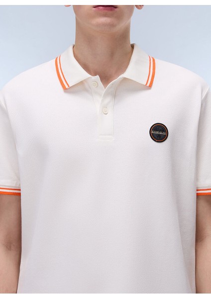 NP0A4ID5N1A1-E-MACAS Ss 1 Beyaz Relaxed Erkek T-Shirt