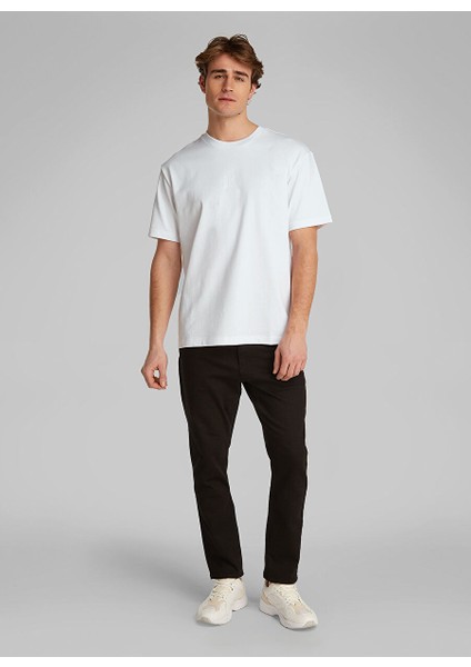Beyaz Erkek T-Shirt LV04RAB812YAA Ss Rel Lıquıd Ck Mono
