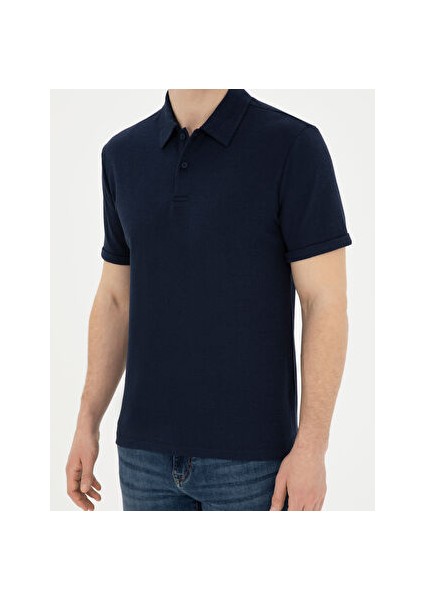 Lacivert Slim Fit Tişört
