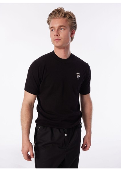 Bisiklet Yaka Siyah Erkek T-Shirt 655007542398 fiyatları
