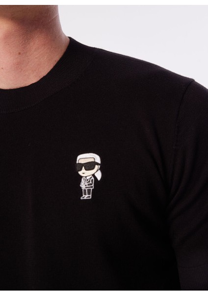 Bisiklet Yaka Siyah Erkek T-Shirt 655007542398 fırsatları
