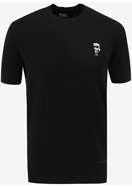 Bisiklet Yaka Siyah Erkek T-Shirt 655007542398