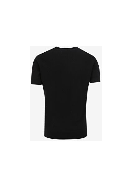 Bisiklet Yaka Siyah Erkek T-Shirt 655007542398