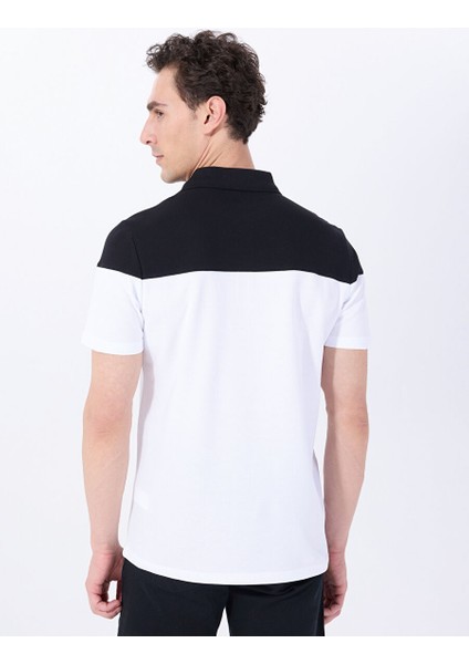 Beyaz Erkek Relaxed Blok Polo T-Shirt M5SM-TST1333 indirimleri