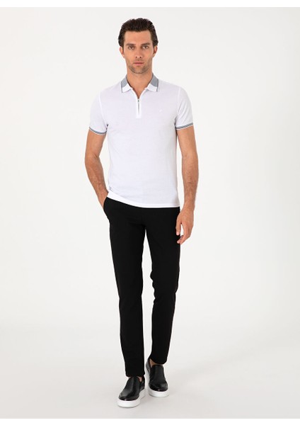 Beyaz Erkek Slim Fit T-Shirt Gorgeo fırsatları