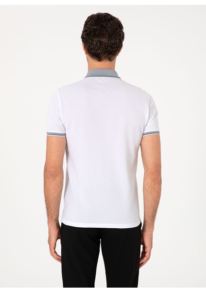 Beyaz Erkek Slim Fit T-Shirt Gorgeo indirimleri