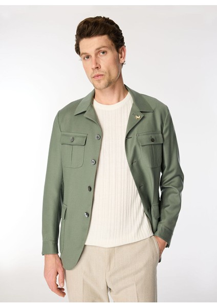 Yeşil Erkek Slim Fit Ceket G130.IRP3.U361