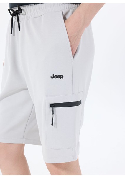 Gri Erkek Lastikli Sweat Şort J4SM-SHT7214