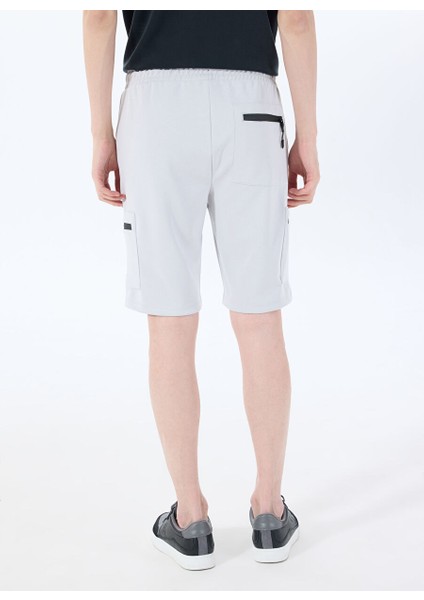Gri Erkek Lastikli Sweat Şort J4SM-SHT7214