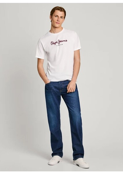 Beyaz Erkek Regular Fit Baskılı T-Shirt PM508208 800 Eggo N