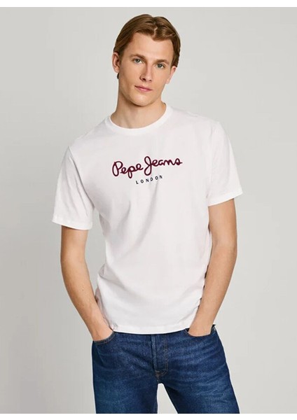 Beyaz Erkek Regular Fit Baskılı T-Shirt PM508208 800 Eggo N modelleri
