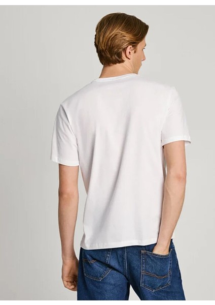 Beyaz Erkek Regular Fit Baskılı T-Shirt PM508208 800 Eggo N fırsatları