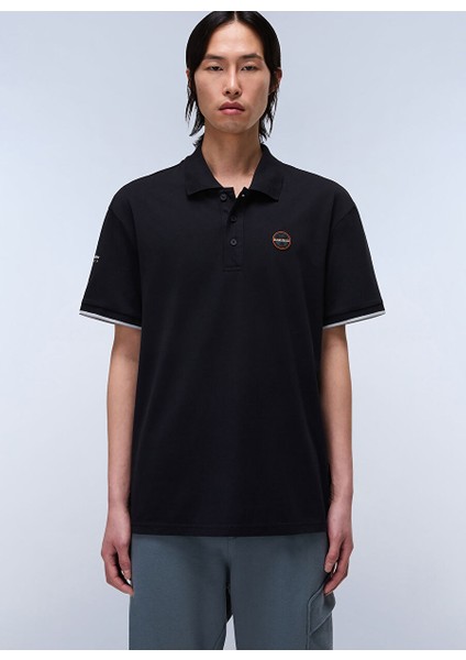 Napapıjrı Siyah E-Badge Sum Erkek T-Shirt NP0A4IDA0411