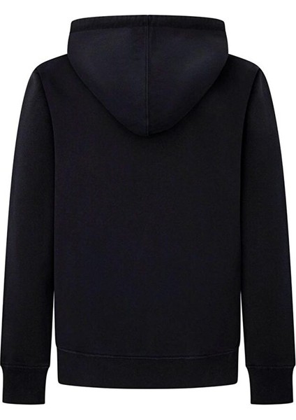 Siyah Erkek Kapüşon Regular Fit Baskılı Sweatshirt PM582561 999 Dave Hoodıe