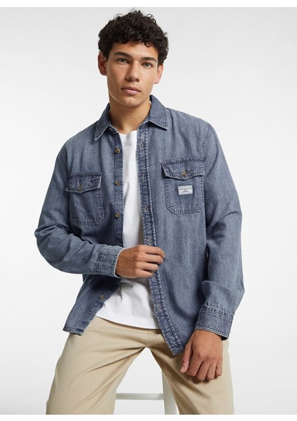 Indigo Erkek Regular Fit Denim Gömlek M4YH56D5EI2GJMW Gj