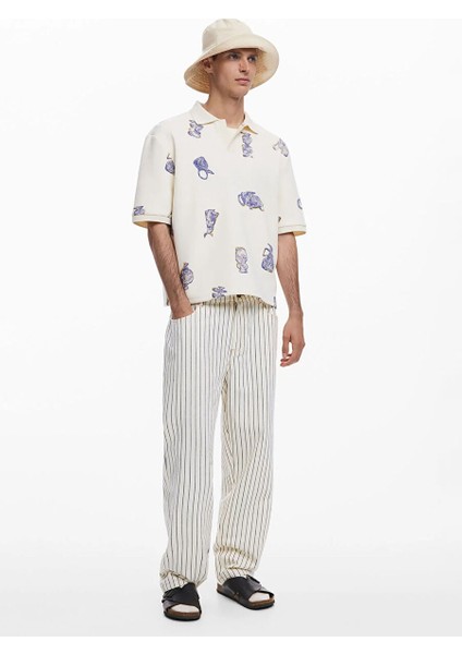 Beyaz Erkek Regular Fit Chino Pantolon 25SMPW12_PANT_LILIS