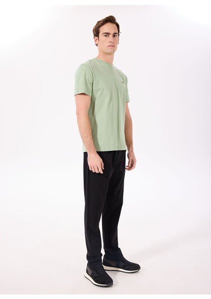 Mint Erkek Bisiklet Yaka Basic Baskılı %100 Pamuk T-Shirt J4SM-TST7245