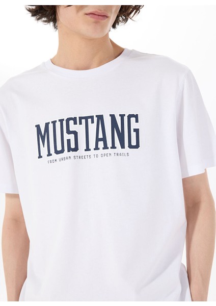 Beyaz Erkek Relaxed Baskılı T-Shirt M5SM-TST1291 indirimleri