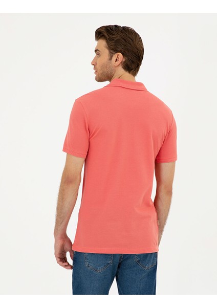 Pembe Slim Fit Basic Tişört
