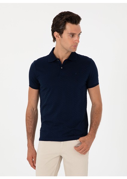 Lacivert Erkek Slim Fit T-Shirt Jucımar modelleri